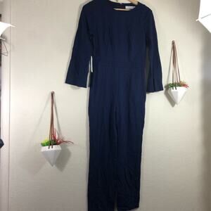 NWT Ali & Jay navy blue split sleeve ponte knit jumpsuit